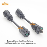 Cable de Extensión de Alimentación con Conector NEMA 5-15P a 5-15R con Punto Verde, 13A/125V 16AWG, para Equipos Médicos de Grado Hospitalario