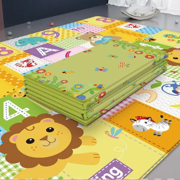 Educational Foldable Kids' Mats 180X200cm Children Playing Kids Soft Eco-friendly Play Mats Non-Toxic Floor Xpe Baby Play Mat