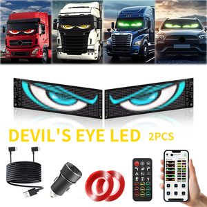 Kingshowstar - Juego de 2 Luces LED para Coche con Diseño de Ojo de Diablo, 512/1024/1280 LED, 12 V, USB, Cambio de Color, Control por Aplicación/Control Remoto - Product Image 1