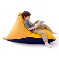Housse de pouf triangulaire moderne antidérapante et légère pour enfants, fauteuil paresseux portable pour lecture et salle de jeux