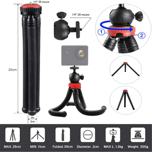 <span class=keywords><strong>Trépied</strong></span> de téléphone portable pour <span class=keywords><strong>Smartphone</strong></span> Mini <span class=keywords><strong>trépied</strong></span> flexible avec support de fixation pour iPhone Phone pour Go Pro pour DSLR - Product Image 4