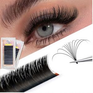 ขนตาปลอมแบบพัดสำเร็จรูป ขายส่ง สีดำด้านพิเศษ ถาดขนตาแบบเมกะวอลุ่ม ทำมือ สไตล์ธรรมชาติ งอนแบบ J Curl รุ่น Dragonlash 100 - Product Image 1