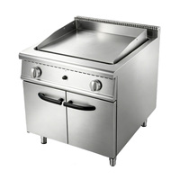 Plaque de cuisson professionnelle à gaz avec base en acier inoxydable, gril Teppanyaki pour restaurant