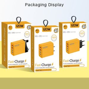 120W Dual USB + Type C GaN PD Fast Charger Phone Quick Charging <b>Adapter</b> for Tablet Pro Laptop Smart Phones Charge - Product Image 2