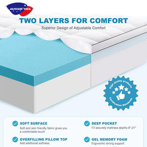 Almohadilla de aire de espuma ondulada de alta densidad de tamaño doble de lujo Memory King sin colchón de muelles para hotel o HOGAR DE 3 4 estrellas - Product Image 2