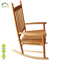 Fauteuil à bascule en bois de peuplier style ferme, mobilier d'intérieur haut de gamme et écologique pour salon et chambre à coucher, idéal pour la détente