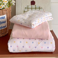 Parure de lit personnalisée avec drap-housse, drap plat et housse de couette à pois pour lits simples, doubles, Queen Size et King Size