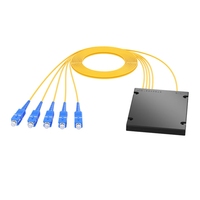 Divisor PLC Tipo Caja ABS 1x4 SC/UPC de Baja Pérdida de Inserción para Equipos de Red FTTH FTTX