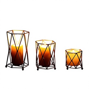 Meilleur prix de gros – Décoration nordique pour la maison et le bureau – Lot de 3 bougies chauffe-plat artisanales de forme irrégulière, durables et réutilisables – Haute qualité - Product Image 1