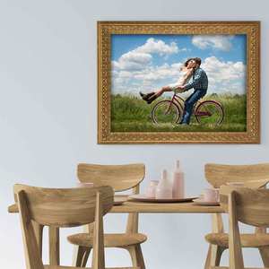 12x16 bàn hoặc tường hiển thị kính thực phía trước Bronzed vàng trang trí công phu hình ảnh cổ điển khung - Product Image 4