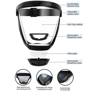 Masker wajah plastik penuh transparan definisi tinggi promosi harga rendah - Product Image 5