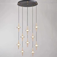 Lustre d'escalier simple moderne lampes suspendues salon salle à manger lustre d'escalier créatif