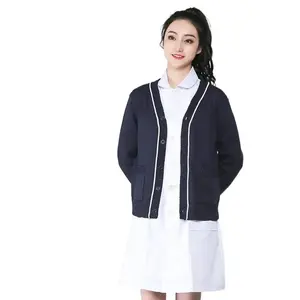 Maglione da infermiera cappotto da donna Cardigan ispessito senza Pilling uniforme da medico maschile maglione medico autunno e abbigliamento invernale - Product Image 2