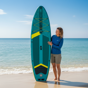 Customized China Factory Inflatable Sup Paddle Board 34'' Ultra Wide Stand up Paddleboarding Accessories Double Layer Daska AI03 - Product Image 1