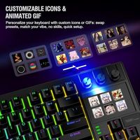 OEM ODM K1 Pro Macro Mechanical Keyboard Wired FullKey Programmable OnBoard Keypad with Screen Knob Custom Gaming Streaming Key
