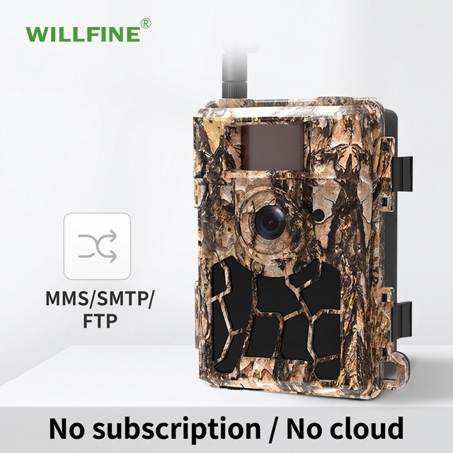 Willfine 5.8 CG Solar Camera 4G Cellular Trail Camera Wildlife Camera MMS Night Vision Goggles Wireless Camera Sicurezza