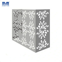 Housse de protection extérieure en aluminium de haute qualité pour climatiseur, avec design de persiennes gravées au laser 3D, imperméable
