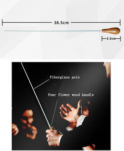 指揮者推奨のバンド演奏用梨バトン 木製ハンドル付きバトン 楽器 - Product Image 5
