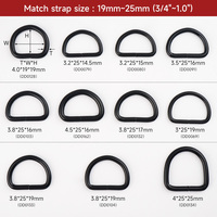 Fournisseurs de fabrication de sacs 1 pouce anneau en D personnalisé anneau en D ceinture boucles réglables quincaillerie en métal noir pour sacs anneau en D
