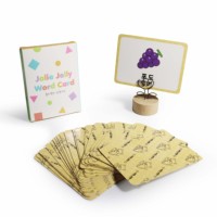 Ensemble de cartes de mots bilingues anglais-chinois, cartes illustrées de fruits et légumes, cartes flash pour l'apprentissage précoce des enfants, cartes en boîte