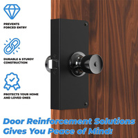 Refuerzo de Puerta de Acero Inoxidable de 1-3/4 Pulgadas de Grosor, Cerraduras de Seguridad para Reforzar Puertas, Accesorios Premium para Ventanas