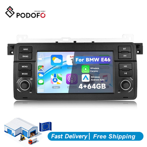 Radio Estéreo para Auto Podofo de 8 Núcleos y 7'' con 4+64G, CarPlay, Qualcomm, para BMW Serie 3 E46 1998-2006, IPS, Android Auto, GPS, WiFi, DSP, Envío Rápido - Product Image 1
