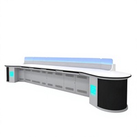 Tables de console de centre de commande personnalisées en usine avec poste de travail de bureau de luxe réglable
