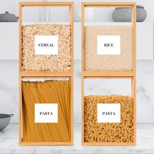 Distributeur de céréales de grande capacité, personnalisé avec logo, moderne, en bambou, écologique, durable, sans BPA, pour conserver la fraîcheur des aliments - Product Image 5