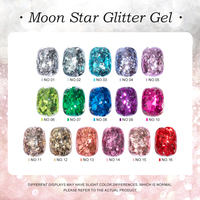 Très bon vernis à ongles en gel, vente en gros de 16 couleurs vernis à gel disco pailleté réfléchissant