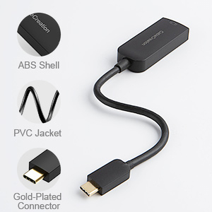 Adaptador CableCreation USB C a DP <span class=keywords><strong>4K</strong></span>/60Hz, Conector USB C a DP de Alto Rendimiento para Laptop, Nuevo, Chapado en Oro, Plug and Play - Product Image 4