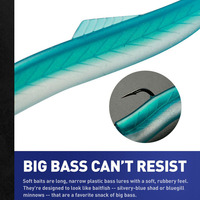 JOHNCOO – tête de gabarit de pêche au méné noir, leurre souple, Swimbait artificiel facile à briller pour matériel de pêche au bar, 115mm/9g