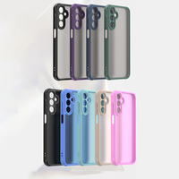 Coque de téléphone portable translucide givrée antichoc pour Samsung A37 A57 A17 A07 PC+TPU Style INS Housse de téléphone A15 A56 A55 A16