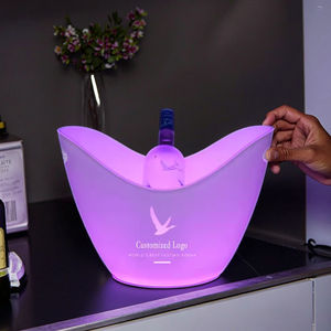 カスタム8LスクエアLEDアイスバケットオイルスプレーPPプラスチック環境にやさしいポータブルパーティーホテル & サービス用 - Product Image 2