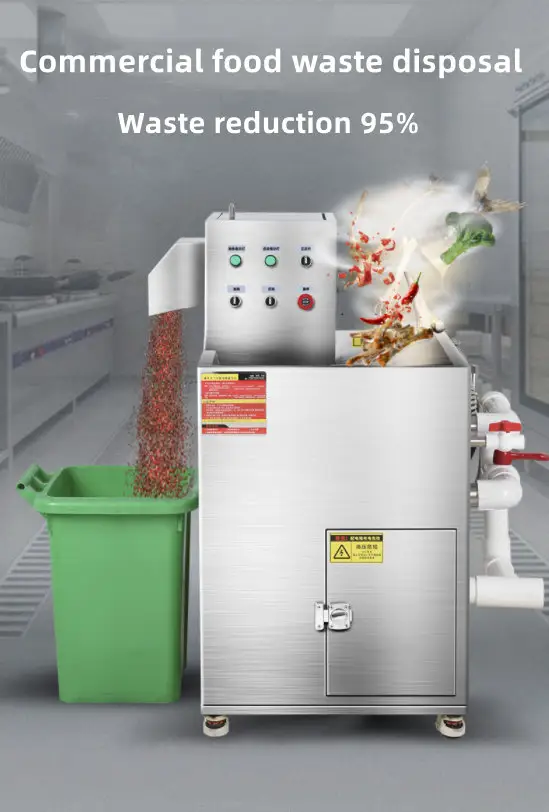 वाणिज्यिक रसोई खाद्य अपशिष्ट तेल-पानी जुदाई कचरा disposer मशीन खाद्य अपशिष्ट dehydrating खाद्य अपशिष्ट पुनर्चक्रण मच