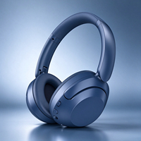 Headphone Nirkabel Lipat Over Ear Stereo HiFi dengan Mikrofon untuk Gaming, Olahraga, Perjalanan, Laris Manis
