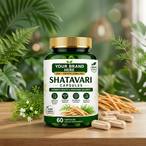 Capsules de Shatavari en Marque Blanche, 60 Capsules Végétales, Complément Alimentaire Herbal Ayurvédique Naturel, Capsules de Shatavari Premium - Product Image 1