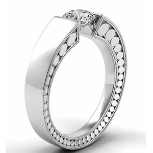 Anello Nuziale Classico in Zircone Bianco per Uomo, Elegante Gioiello da Dito alla Moda - Product Image 3