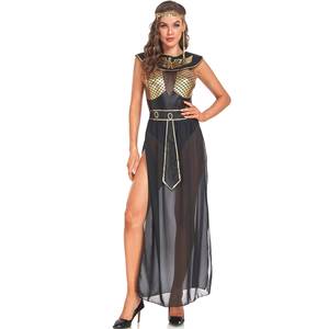 Disfraz de Cleopatra Egipcia para Halloween, Disfraz de Reina Egipcia para Mujer Adulta, Disfraz Sexy Dorado de Lujo - Product Image 1