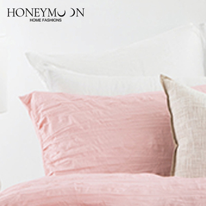फैशन बेडडिंग नए डिजाइन गुलाबी रंग क्रिकल 3 पीसी ठोस 85gm duवेट कवर सेट - Product Image 3