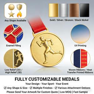 Médaille de récompense équestre personnalisée en alliage de zinc moulé sous pression, plaquée argent, émail souple, pour concours d'équitation - Product Image 4