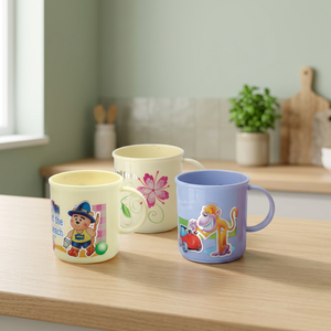 Taza de Café de Plástico PP de 300 ml, Ecológica, Estilo Clásico, Impresa con Lámina, con Asa, para Fiestas - Venta al Por Mayor - Product Image 2
