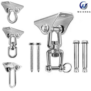 Crochet <span class=keywords><strong>de</strong></span> suspension rotatif polyvalent avec plaque fixe et <span class=keywords><strong>kit</strong></span> <span class=keywords><strong>de</strong></span> suspension en acier inoxydable robuste <span class=keywords><strong>pour</strong></span> usage commercial - Product Image 3