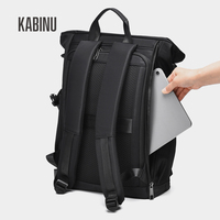 Mochila para Portátil de Gran Capacidad con Cierre Enrollable y Logotipo Personalizado, Múltiples Compartimentos, Mochila para Ordenador, Oficina, Negocios, Viajes