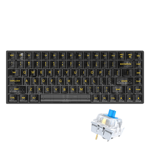 Nhà Máy Bán buôn Vàng trục 84 phím chơi game Bàn phím RGB Backlit Hotswap trong suốt Keycap chơi game cơ khí bàn phím - Product Image 1
