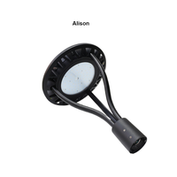 Lampe de jardin à poteau LED Alison 15000 mm 3500K blanc chaud IP65 en aluminium, éclairage circulaire pour zone, 100W, lumière de sommet de pilier