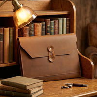Porte-documents en cuir véritable pour homme, protection pour ordinateur portable, étui durable gaufré, sac organisateur pour ordinateur, promotionnel