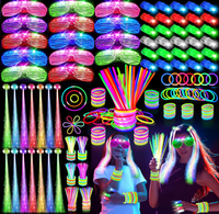Bâtons lumineux néon, colliers, bracelets, lumières LED pour doigts, lunettes, pinces à cheveux pour mariage, anniversaire, Nouvel An, fournitures de fête qui brillent dans le noir