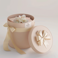 Scatola Rotonda Personalizzata per Fiori con Nastro, Confezione Regalo di Lusso per Bouquet, per Festa della Mamma, San Valentino, Fioristi