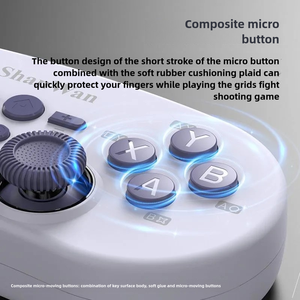 2025 shanwan q38 <span class=keywords><strong>Mini</strong></span> Trò chơi điều khiển Bluetooth Joypad cho chuyển đổi OLED PlayStation PS4 IOS Android <span class=keywords><strong>PC</strong></span> dual-hội trường kích hoạt Gamepad - Product Image 5