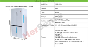 Réfrigérateur 4 portes de la série White, 650 L, style porte française, système de refroidissement intelligent, capacité de stockage côte à côte pour cuisine - Product Image 3